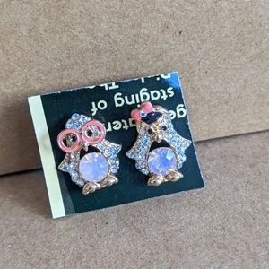 Penguin earrings